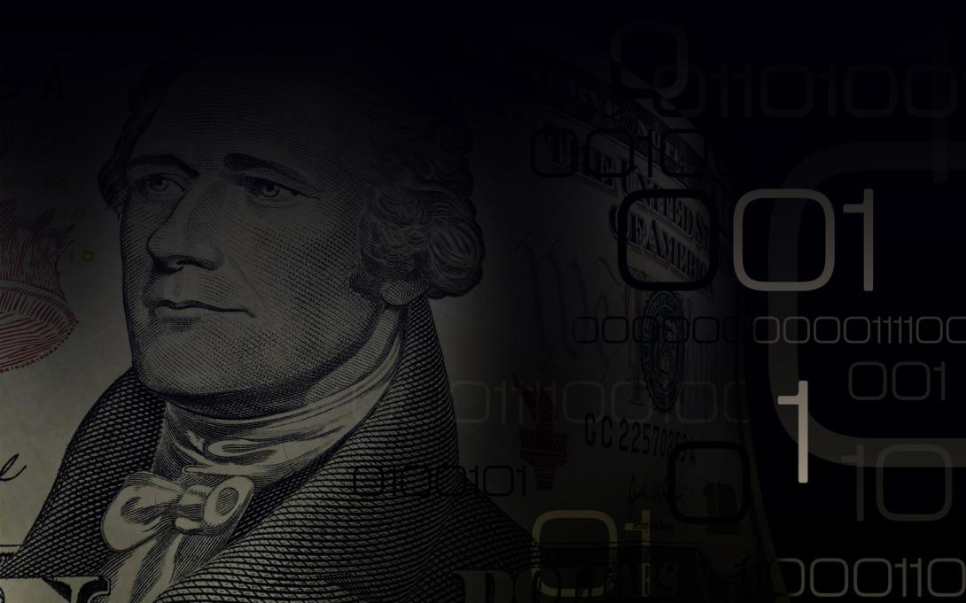 Photo of Hamilton bill with digital overlay