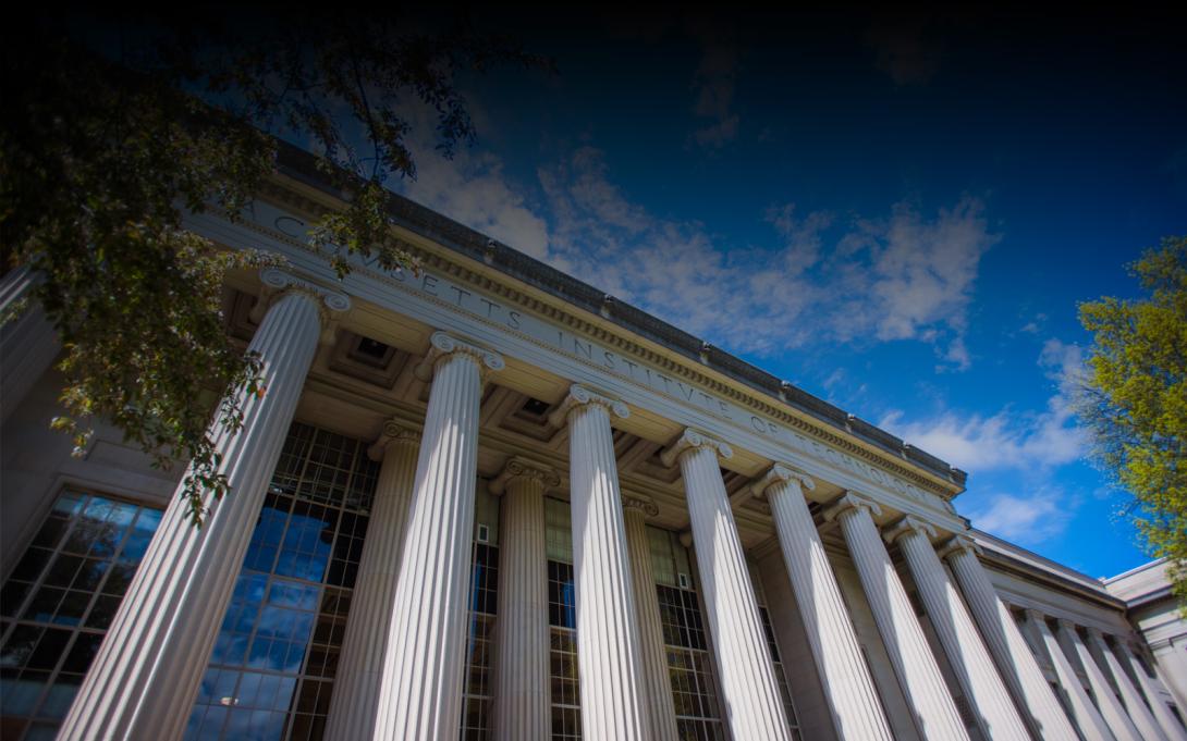 Photo of MIT columns and sky