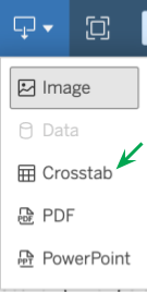 image of RECR report download choose crosstab