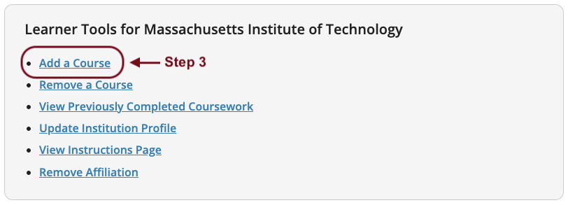 Add a CITI Course screenshot